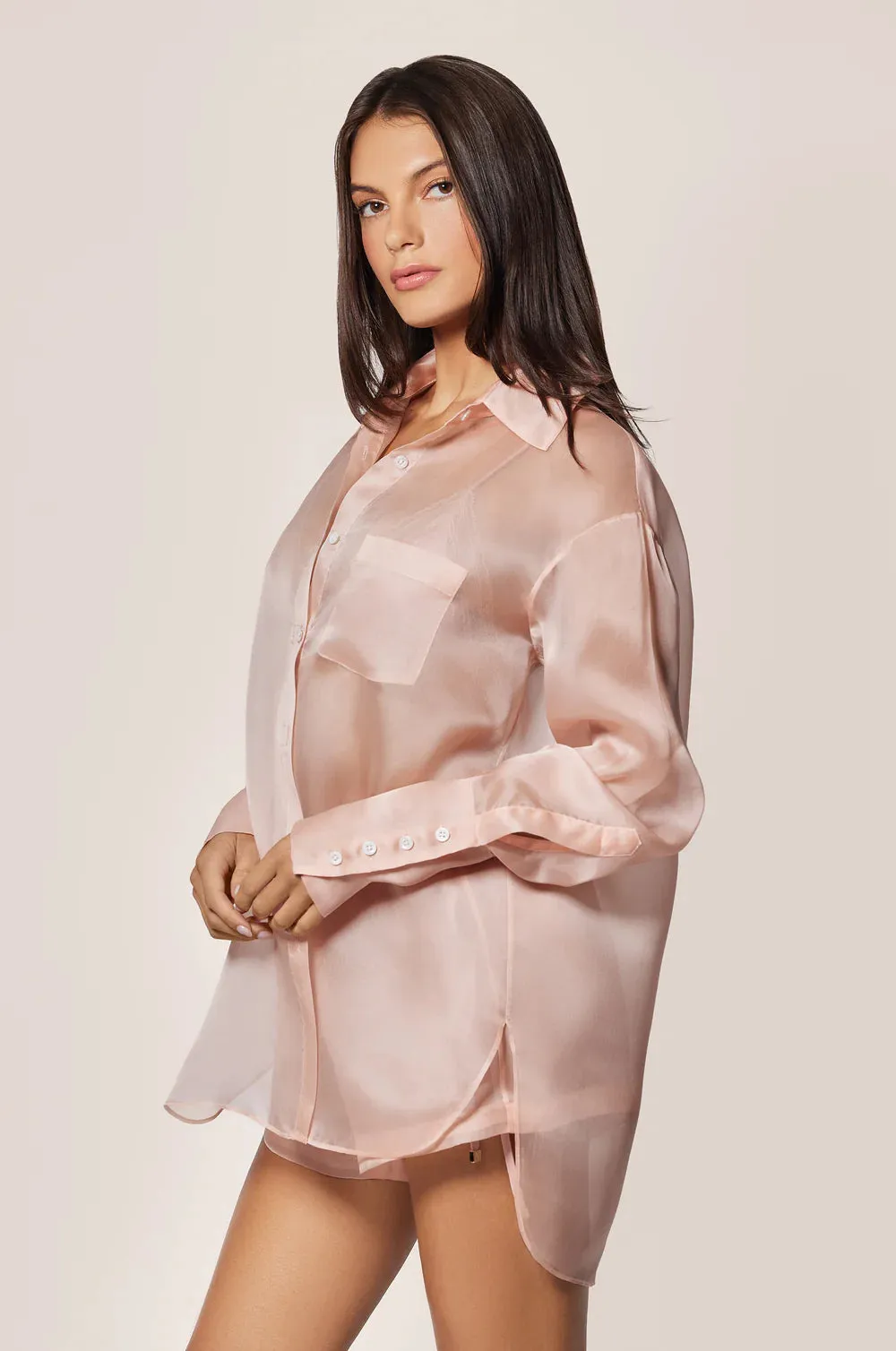 Organza Long Sleeve Shirt Buff sold by Curio product image thumbnail 2