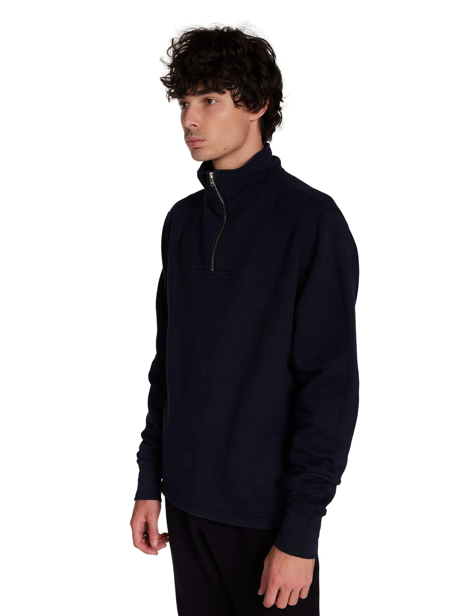 Pique Banded Half Zip Yacht Pullover Navy sold by Curio product image thumbnail 2