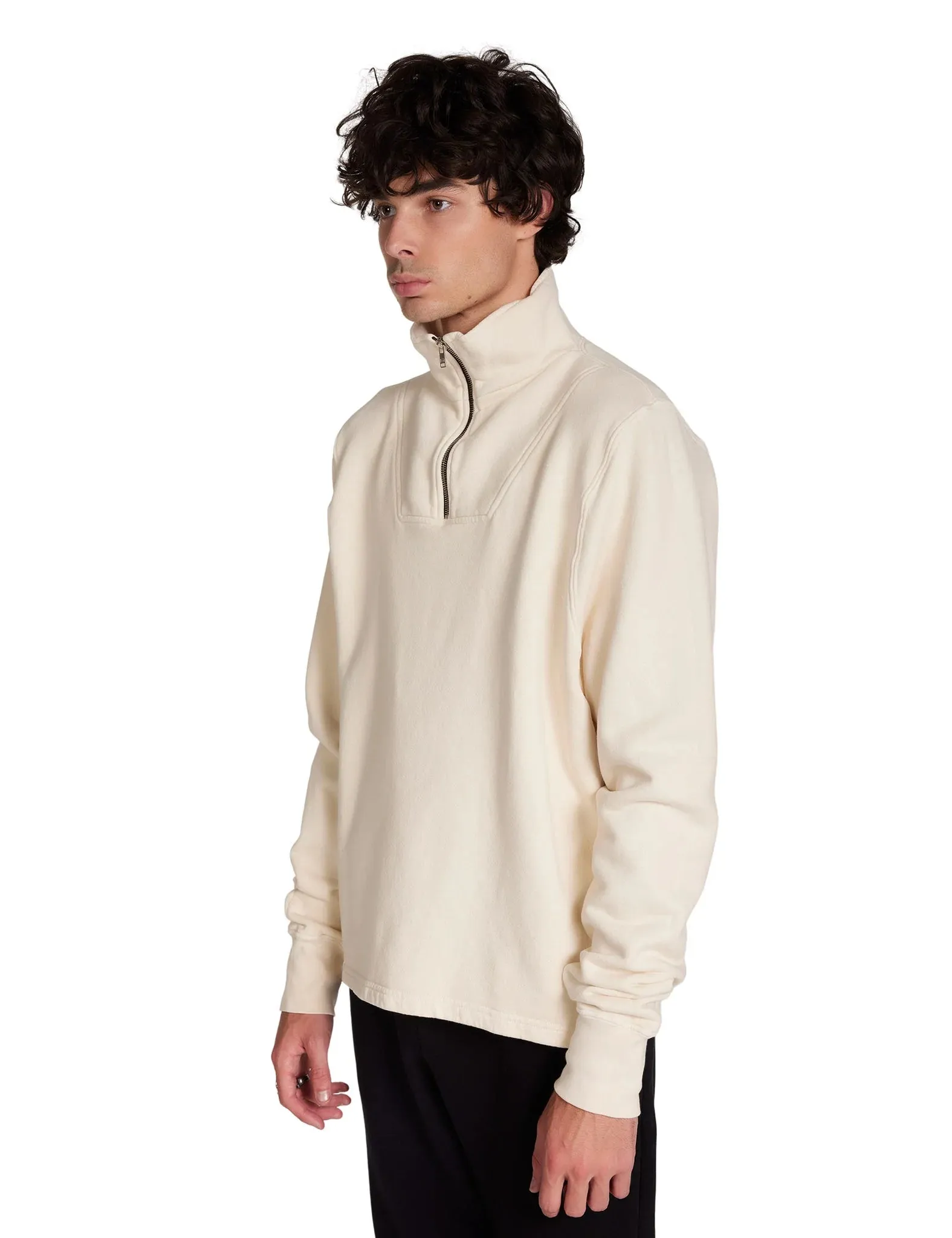 Pique Banded Half Zip Yacht Pullover White sold by Curio product image thumbnail 2