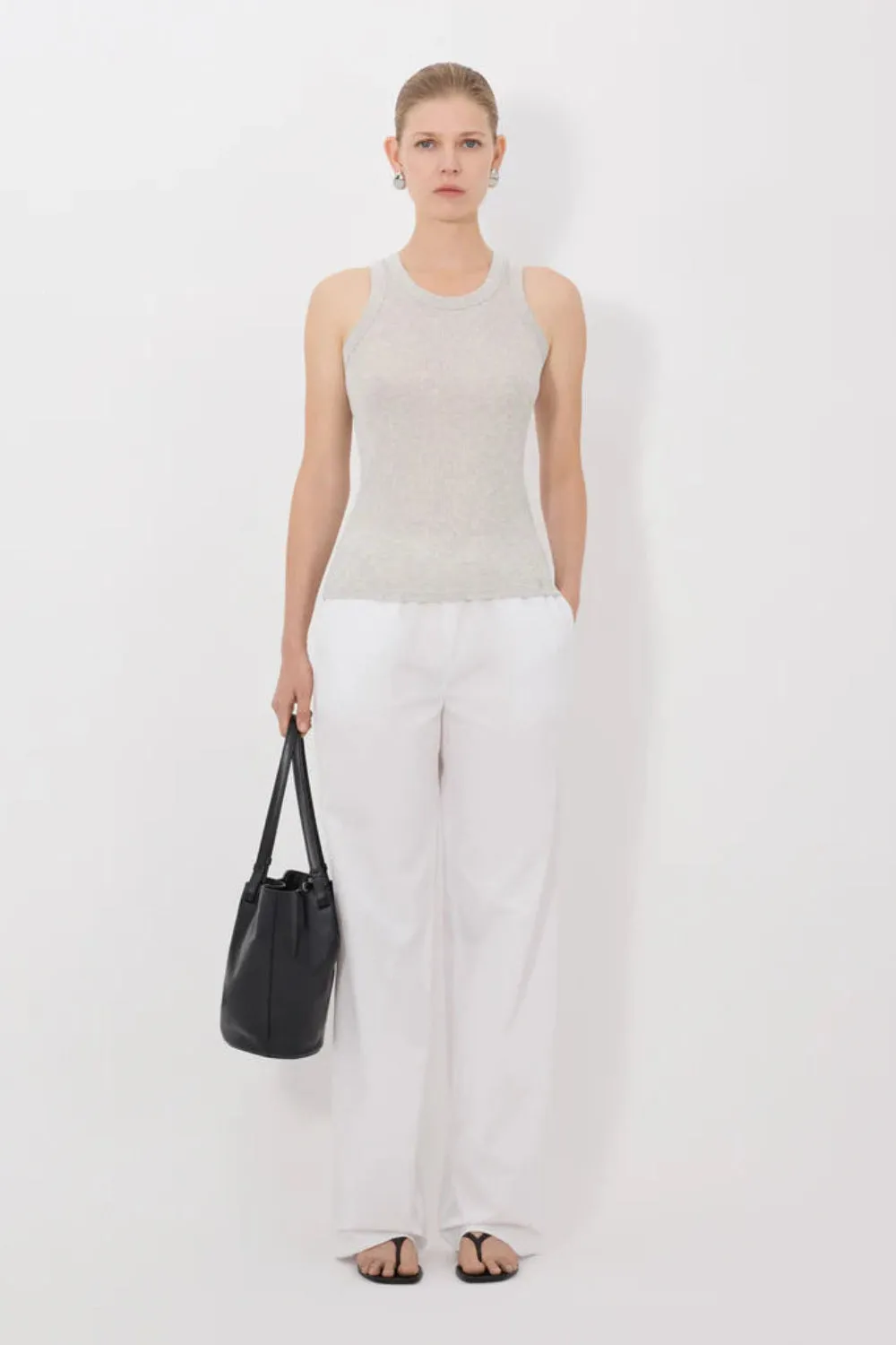 Limba Tank Top Grey Mélange sold by Curio