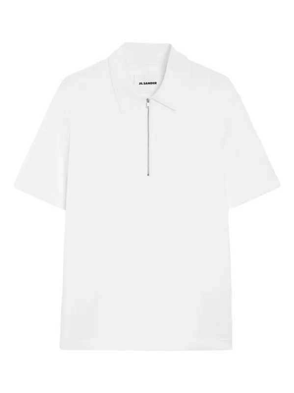 Polo SS Cotton Piquet Optic White made by Jil Sander