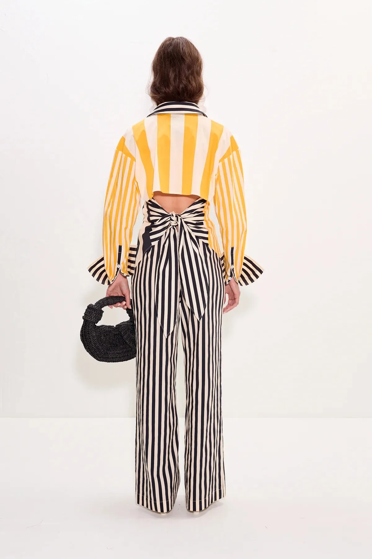 Loch Poplin Button Up Sungold Stripe Combo sold by Curio product image thumbnail 2