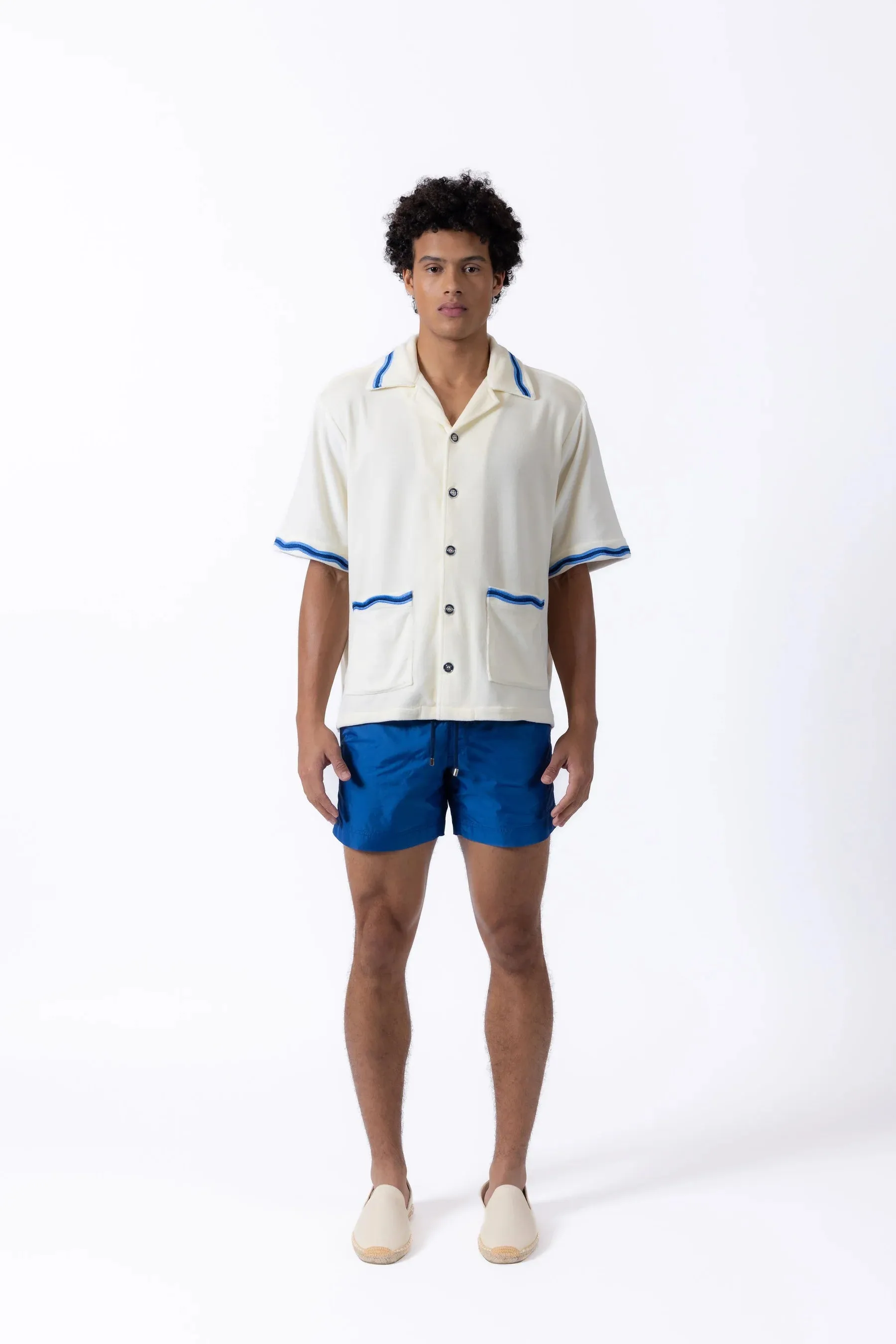 Luka Wave Embroidered Terry Shirt sold by Curio product image thumbnail 2