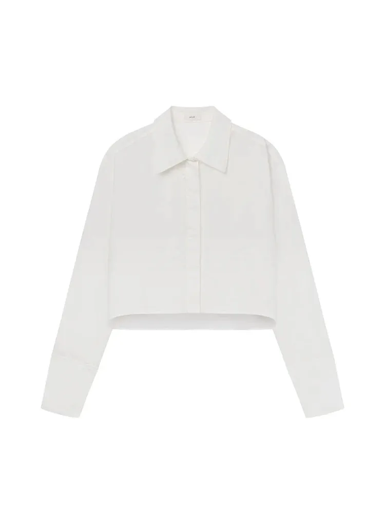 Maude Cropped Cotton Top White sold by Curio product image thumbnail 4