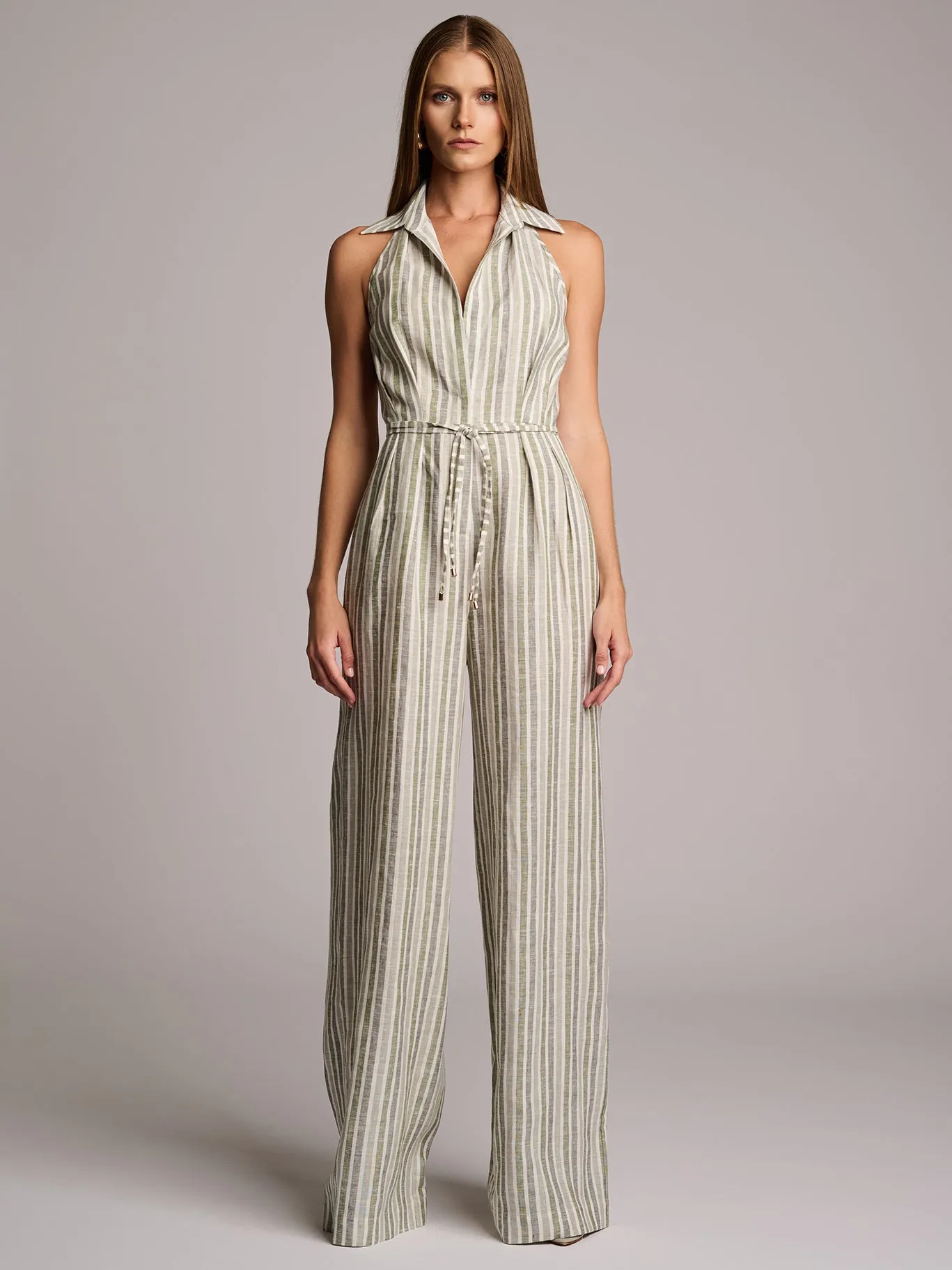 Sloan Striped Vest Sage Stripe sold by Curio product image thumbnail 2