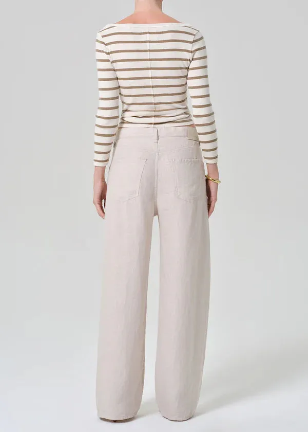 Brynn Drawstring Linen Trouser Pale Stone sold by Curio product image thumbnail 3