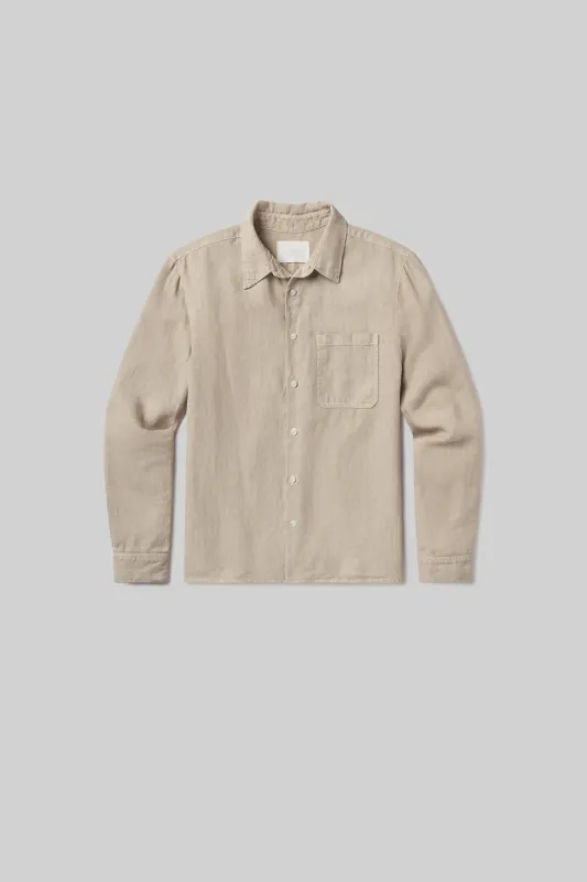 Single Pocket Linen Workshirt made by Curio