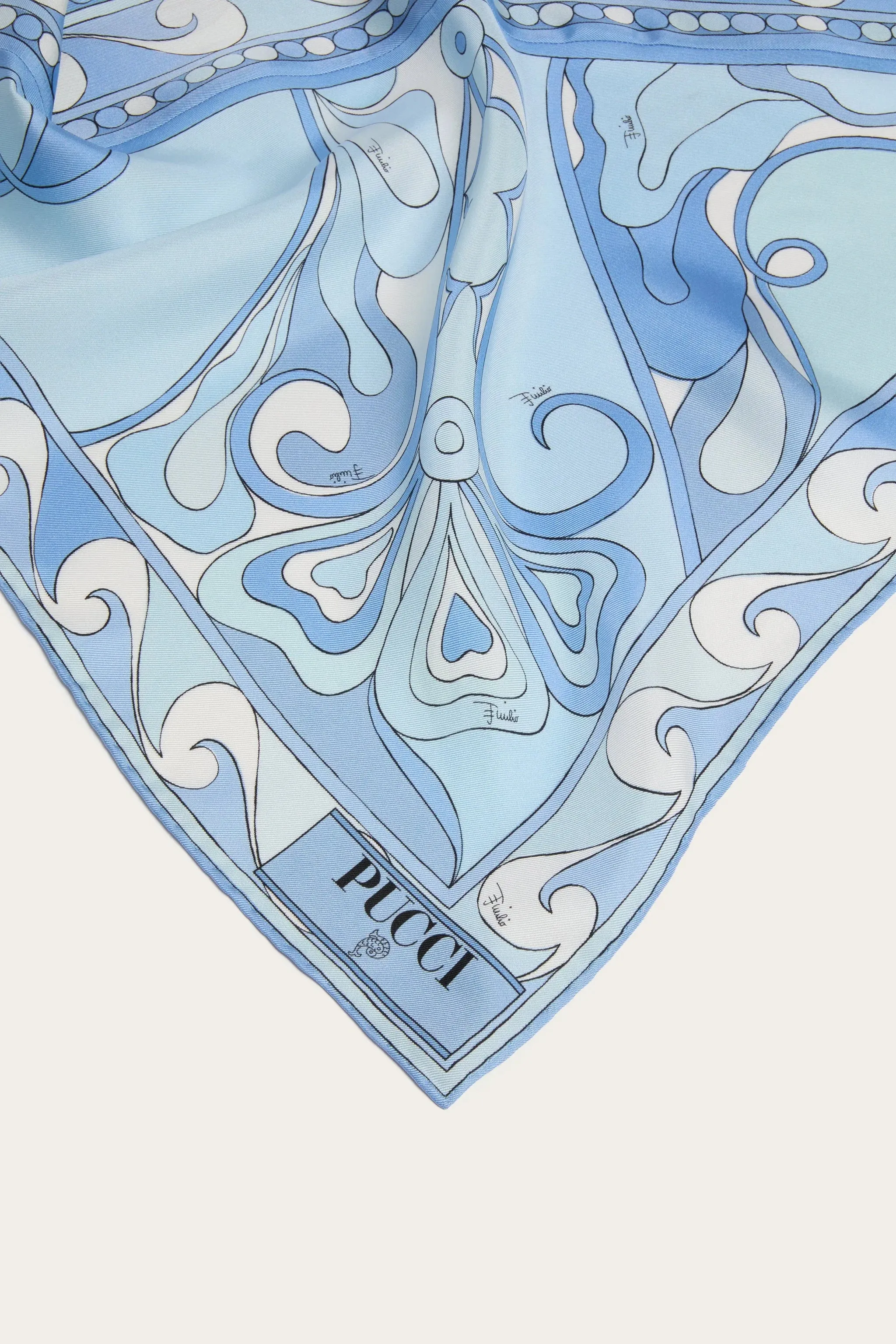 Orchidee Print Silk Triangle Scarf sold by Curio product image thumbnail 3