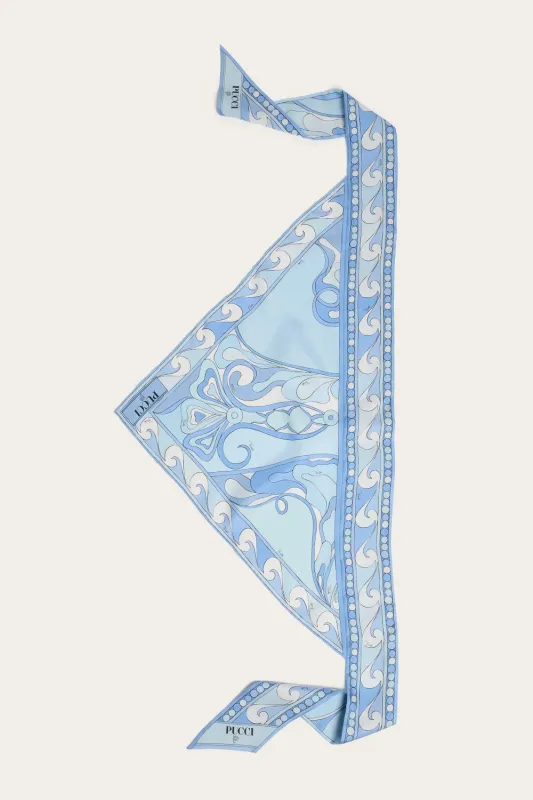Orchidee Print Silk Triangle Scarf made by Emilio Pucci