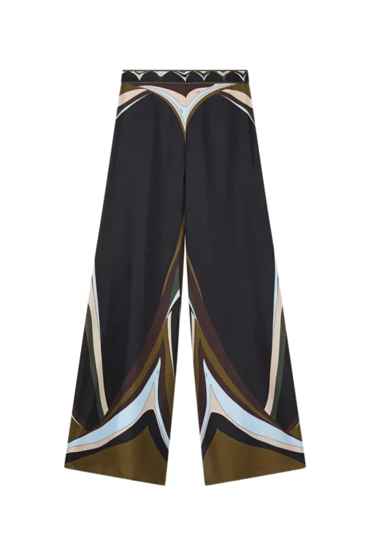 Pant Silk Twill Khaki Blue sold by Curio