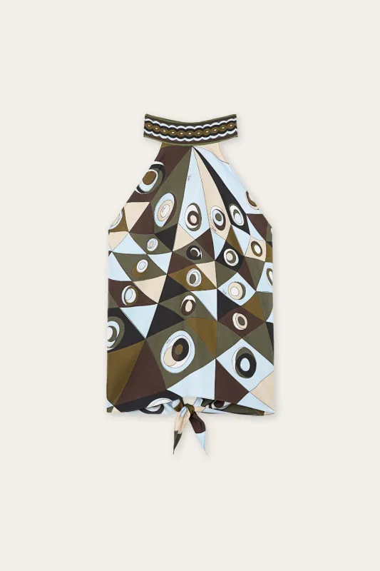 Occhi Print Halter Top made by Emilio Pucci