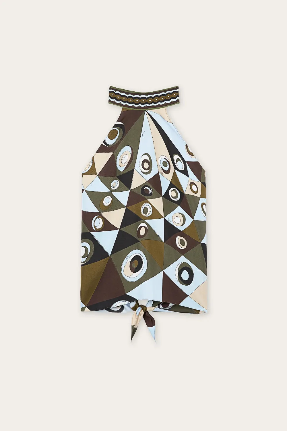 Occhi Print Halter Top sold by Curio