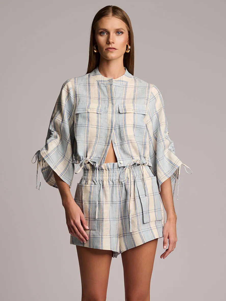 Eva Top Blue Plaid sold by Curio product image thumbnail 2