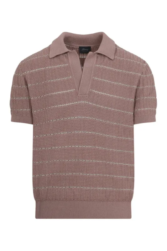 Open Polo SS Rose Mole-Powder made by Brioni