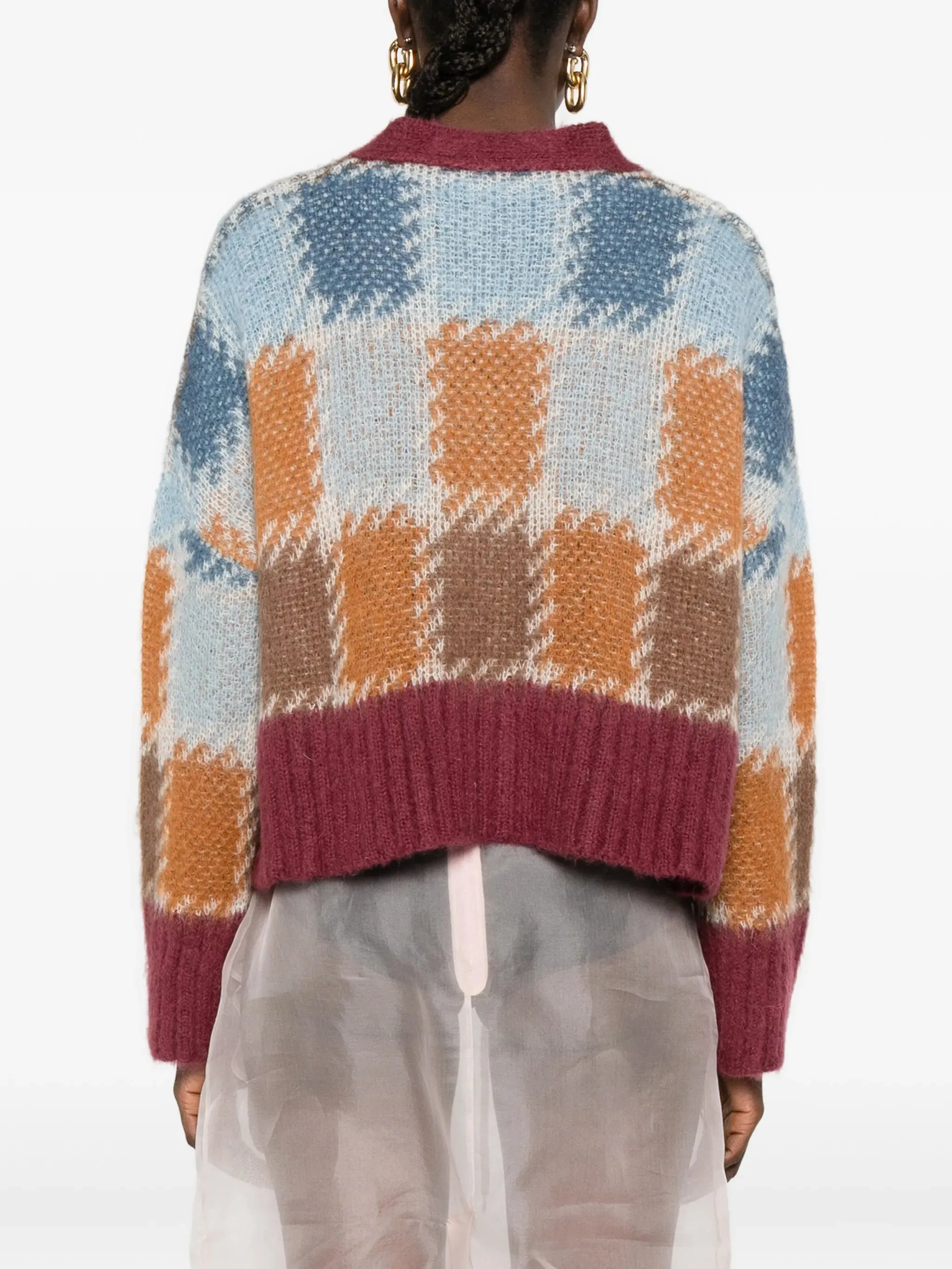 Mohair Check Gauge 3 Cardigan sold by Curio product image thumbnail 5