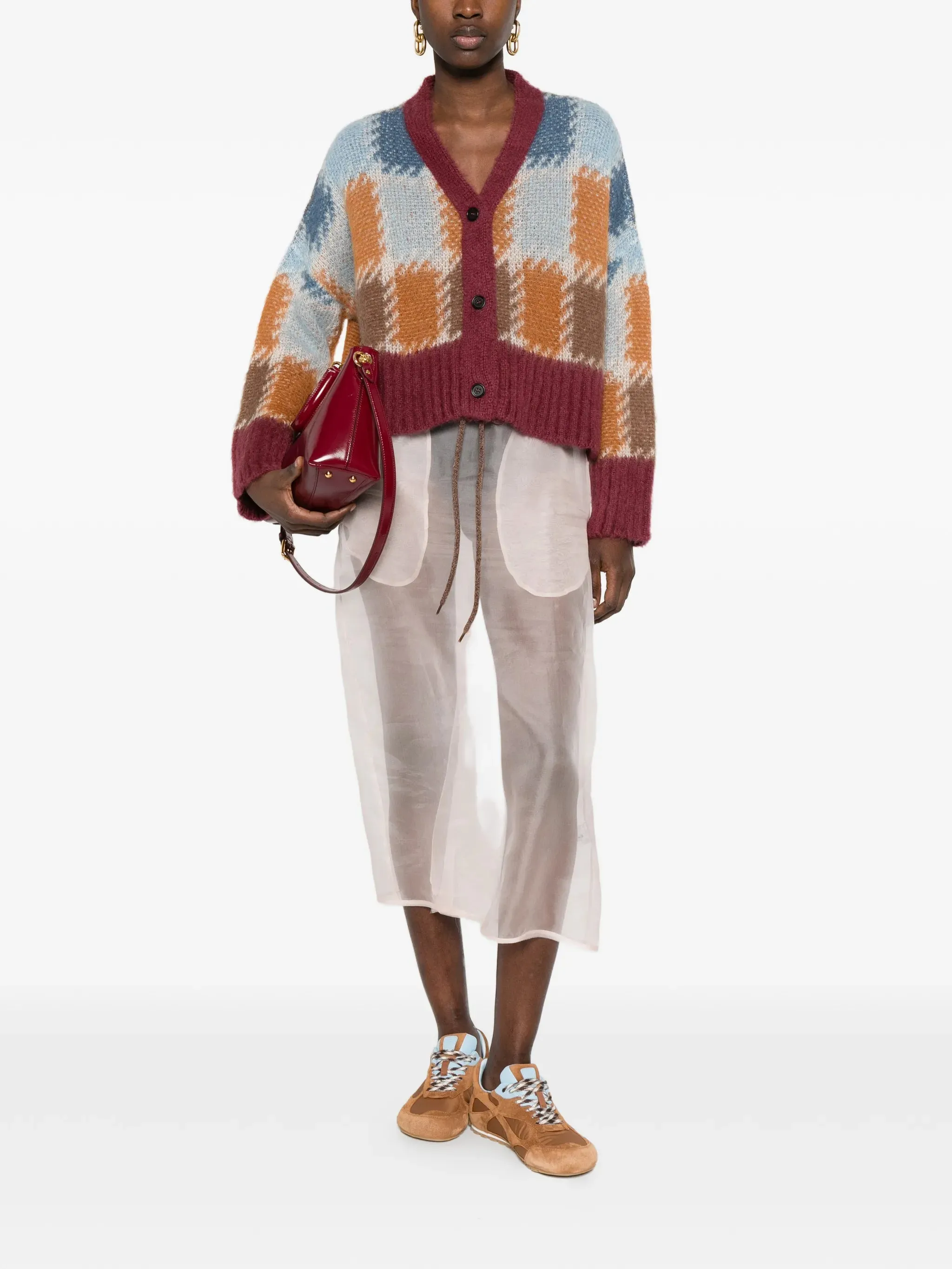 Mohair Check Gauge 3 Cardigan sold by Curio product image thumbnail 2