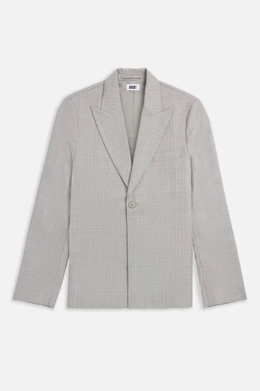 Wool Plaid Single-Button Blazer made by KROST