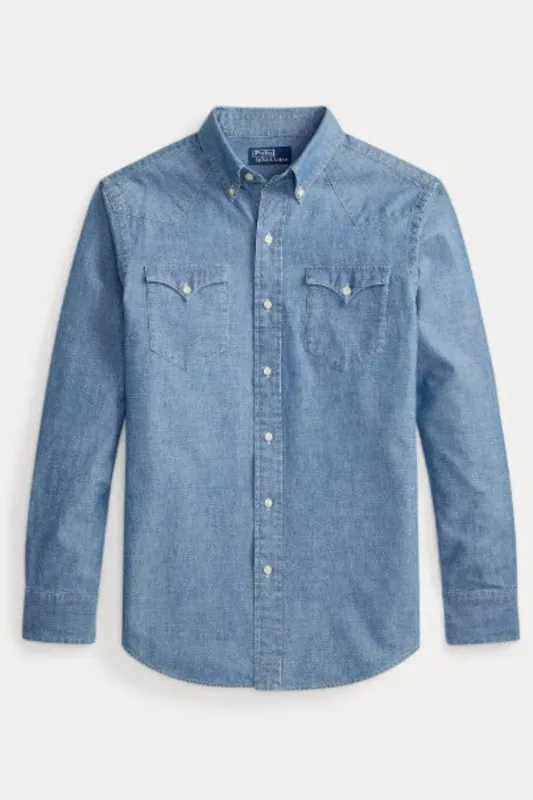 Classic Fit Chambray Western Shirt made by Polo by Ralph Lauren