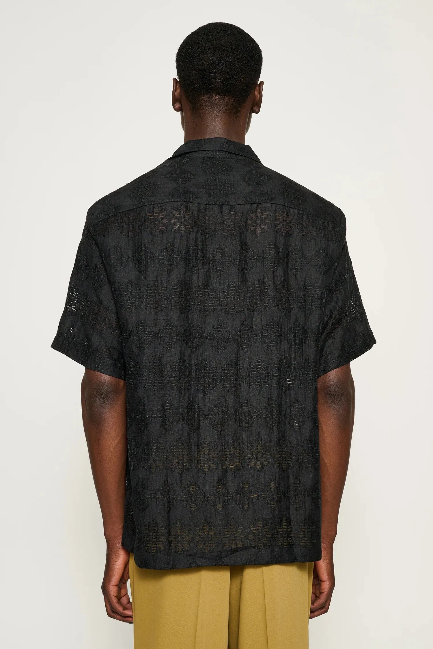 Ture Floral Camp Collar Shirt Black sold by Curio product image thumbnail 3