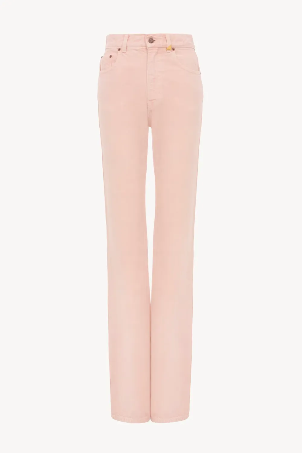 Straight jeans in denim sold by Curio