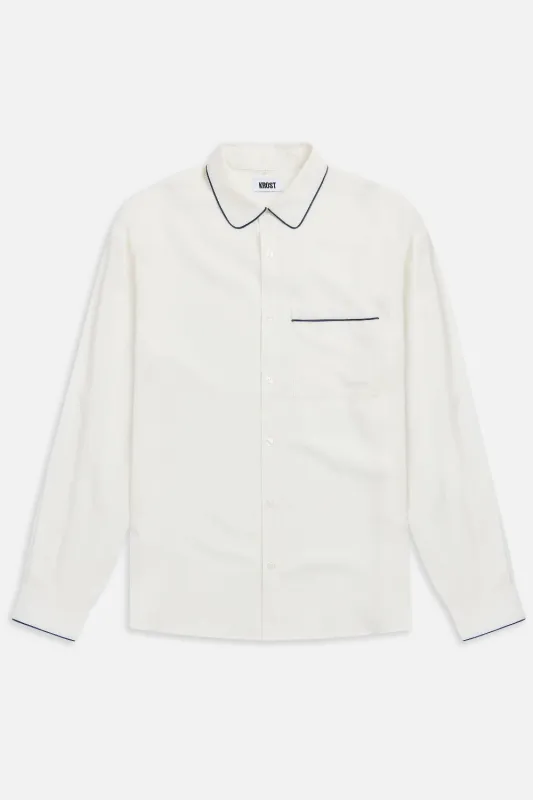 Jordan Piping Shirt White made by KROST