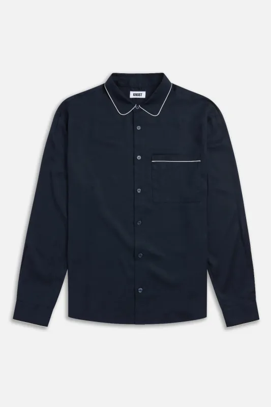 Jordan Piping Shirt Dark Navy made by KROST