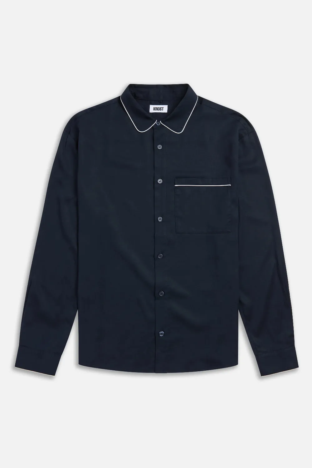 Jordan Piping Shirt Dark Navy sold by Curio
