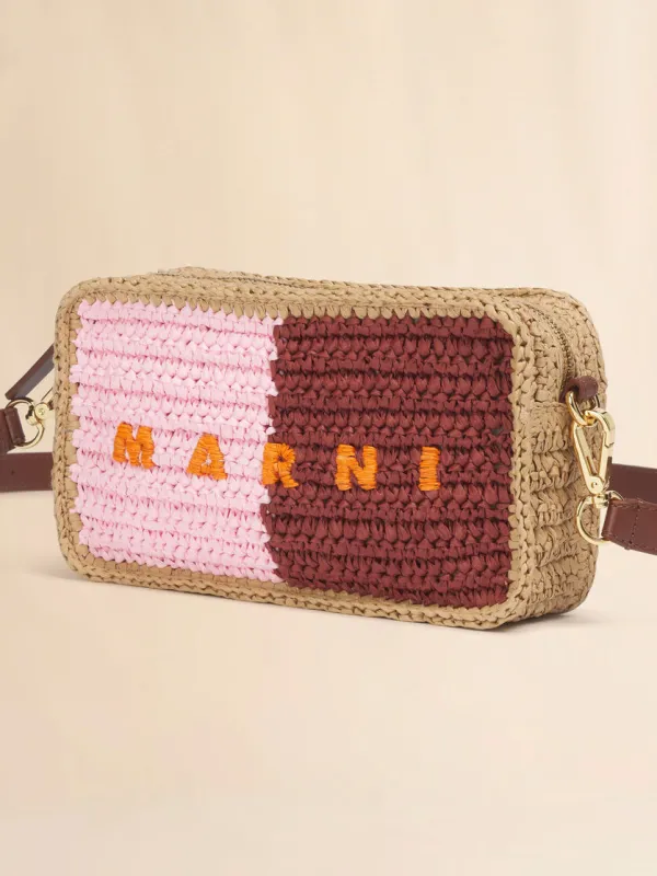 Paper Raffia Seaside Camera Bag made by Marni