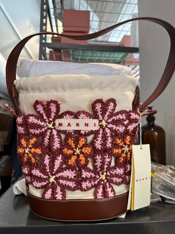 Crochet Raffia Sac Bag made by Marni