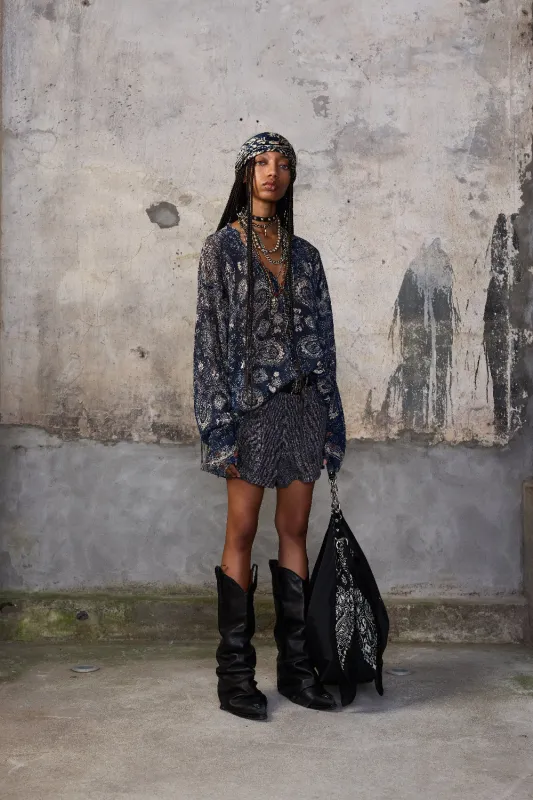 Printed Boyfriend Cardigan made by R13