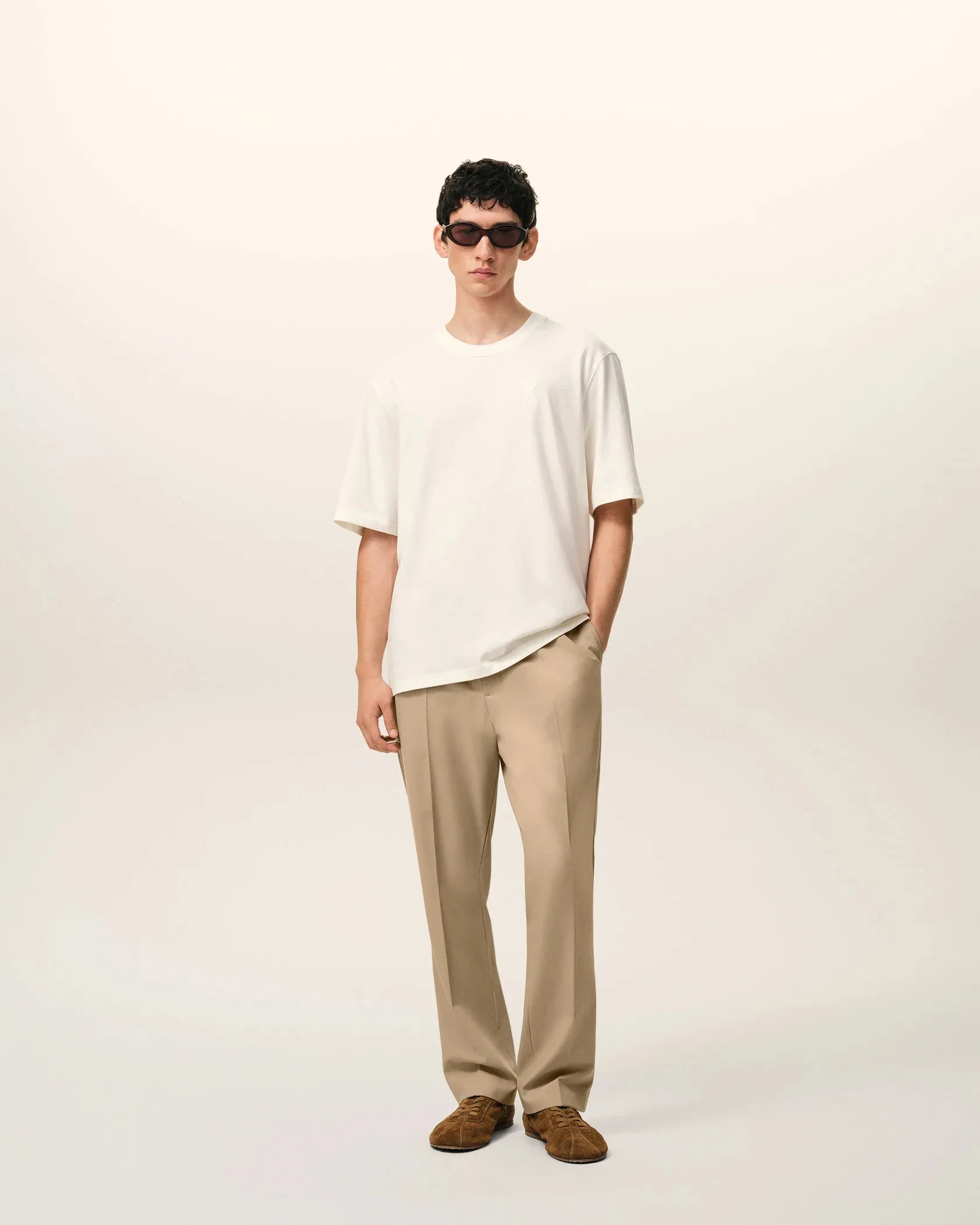 Beige Wool Elasticated Waist Trousers sold by Curio product image thumbnail 2