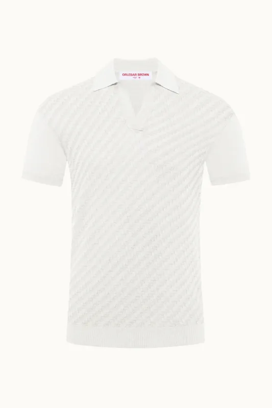 Horton 2-Tone Jacquard Polo made by Orlebar Brown