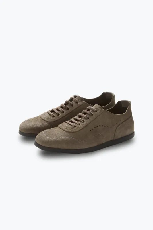 Trainer - Vegetable Tanned Suede (Taupe) made by Stoffa