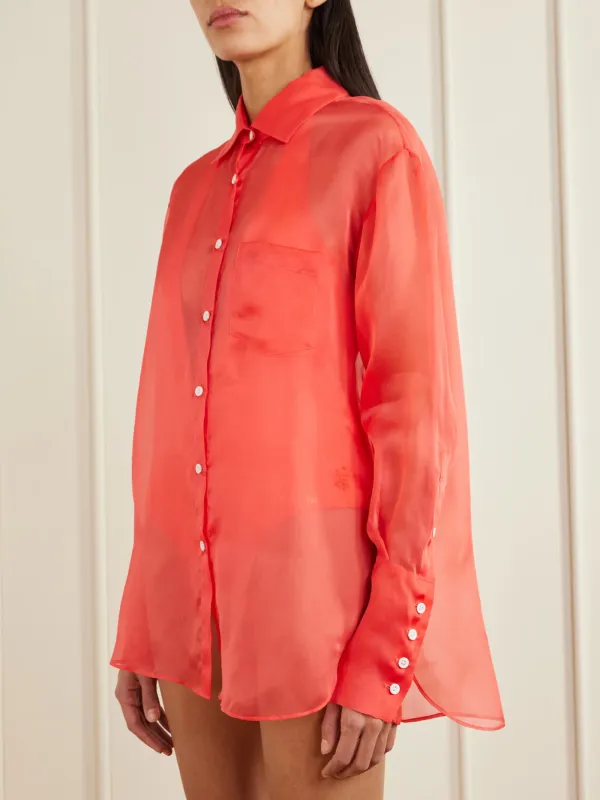 Organza Ls Shirt Pamplemousse made by Kiki de Montparnasse