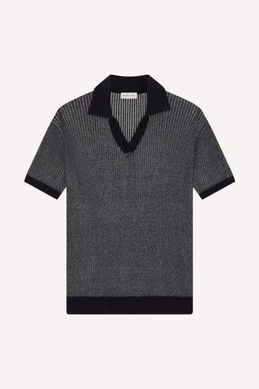 Rino Cotton Blend Polo Navy made by Curio
