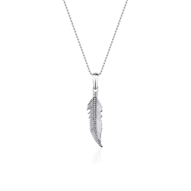 Aspendos Diamond Feather Necklace made by Curio