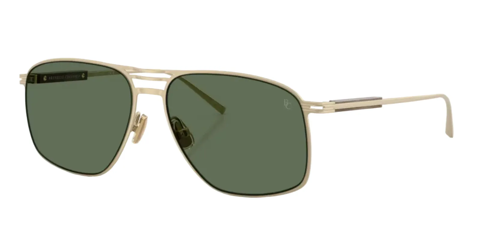 Rectangular titanium sunglasses made by Brunello Cucinelli