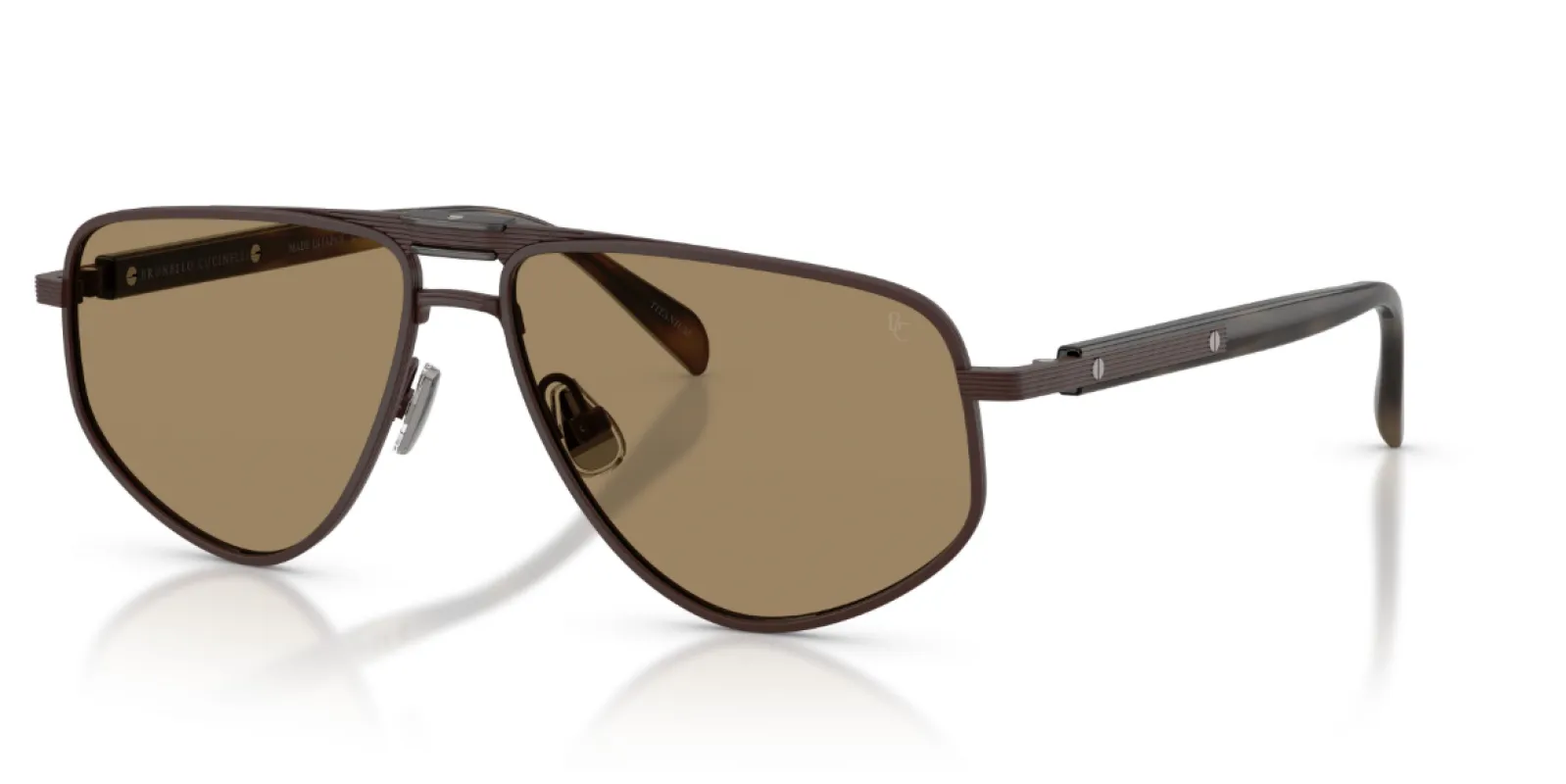 Dike titanium sunglasses made by Brunello Cucinelli