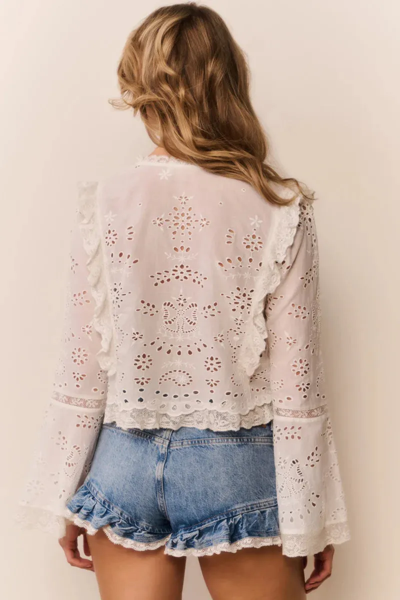 Hawthorn Cotton Eyelet Blouse White sold by Curio product image thumbnail 4