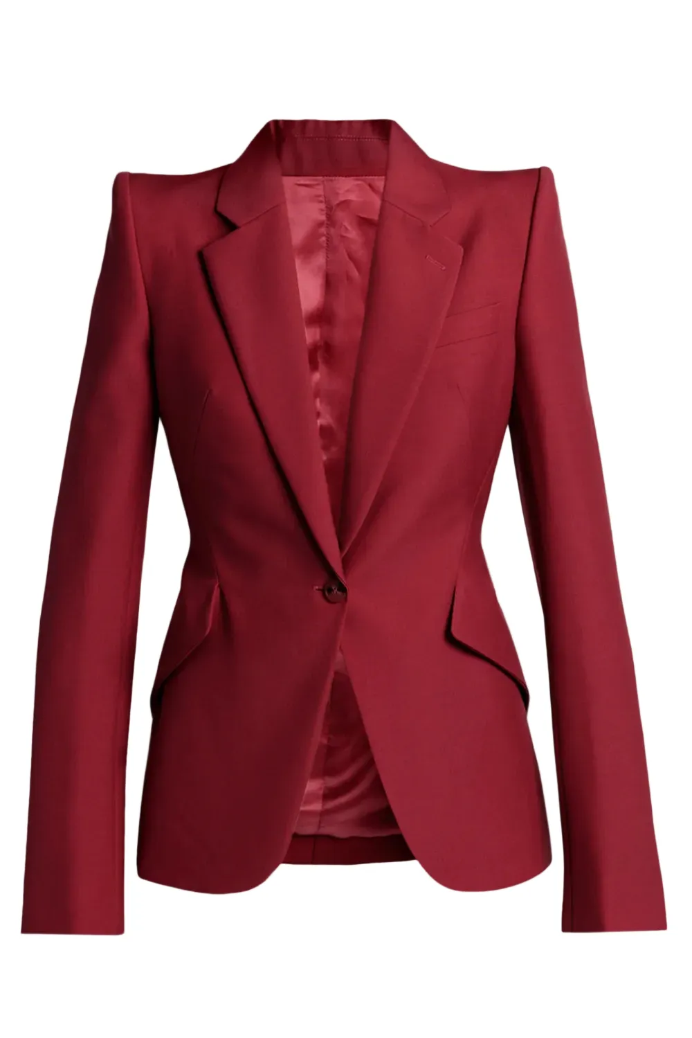 Women's Single-Breasted Jacket Raspberry sold by Curio