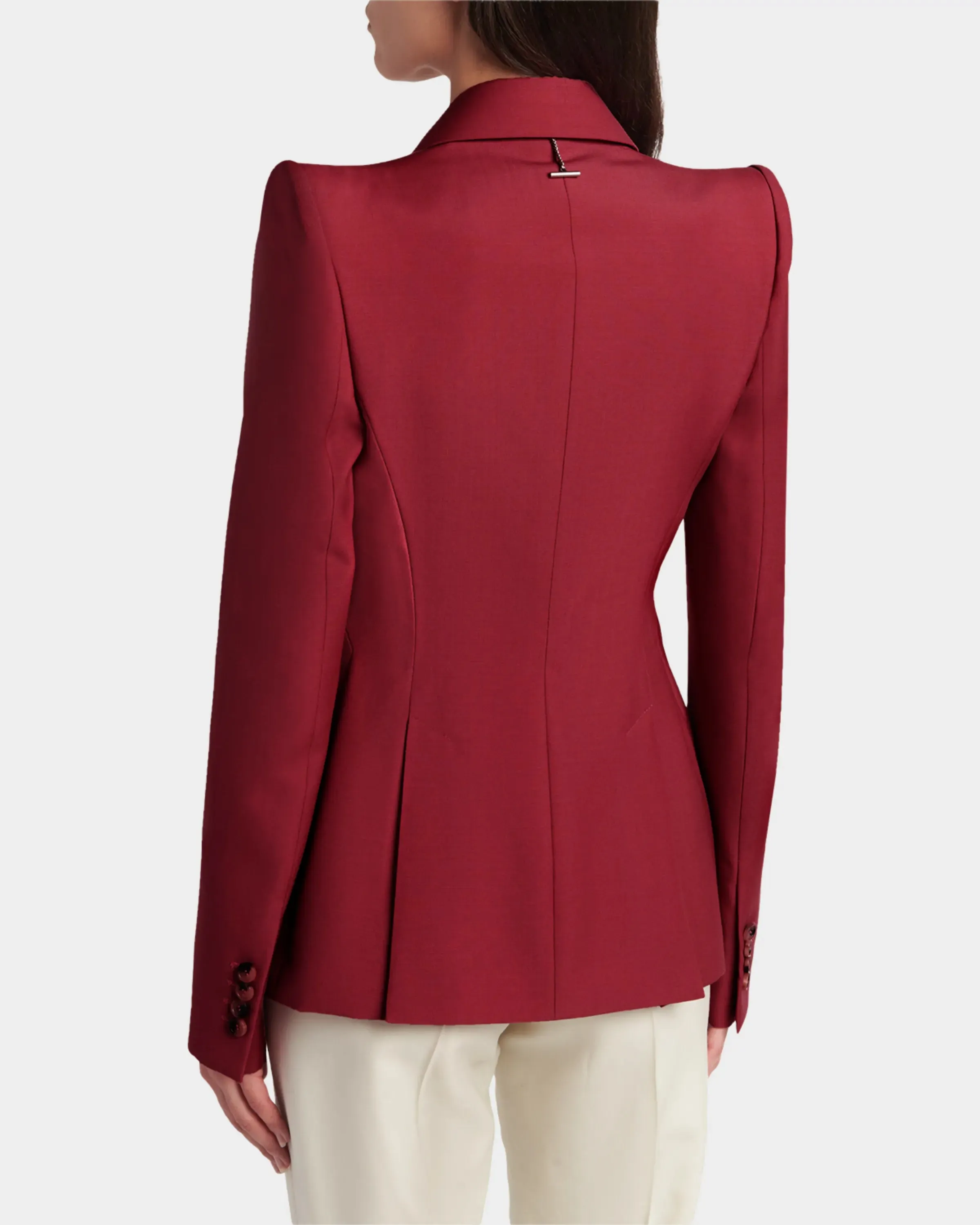 Women's Single-Breasted Jacket Raspberry sold by Curio product image thumbnail 2