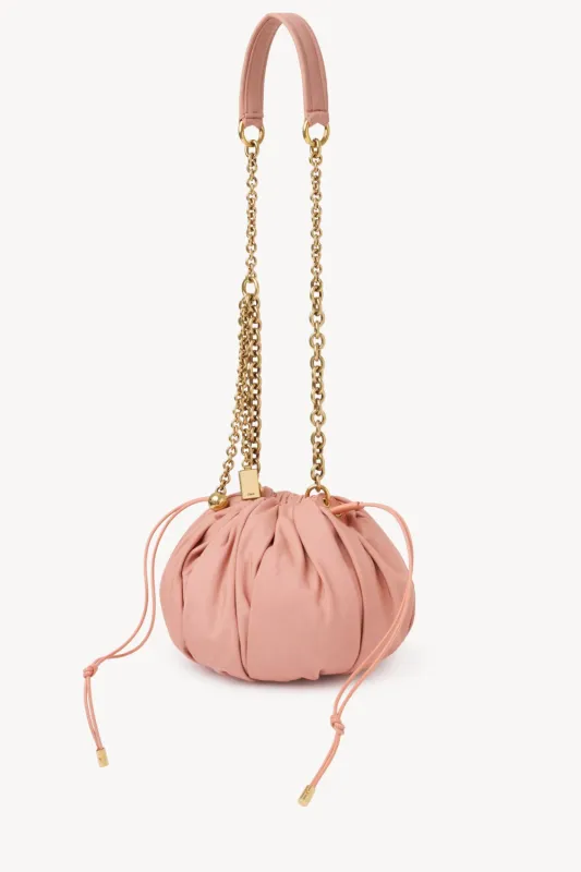 Chloé Plissé shoulder bag with chain in nylon Summery Beige made by Chloe