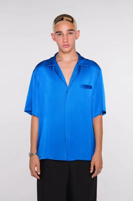 Core Short Sleeve Shirt Blue made by Curio
