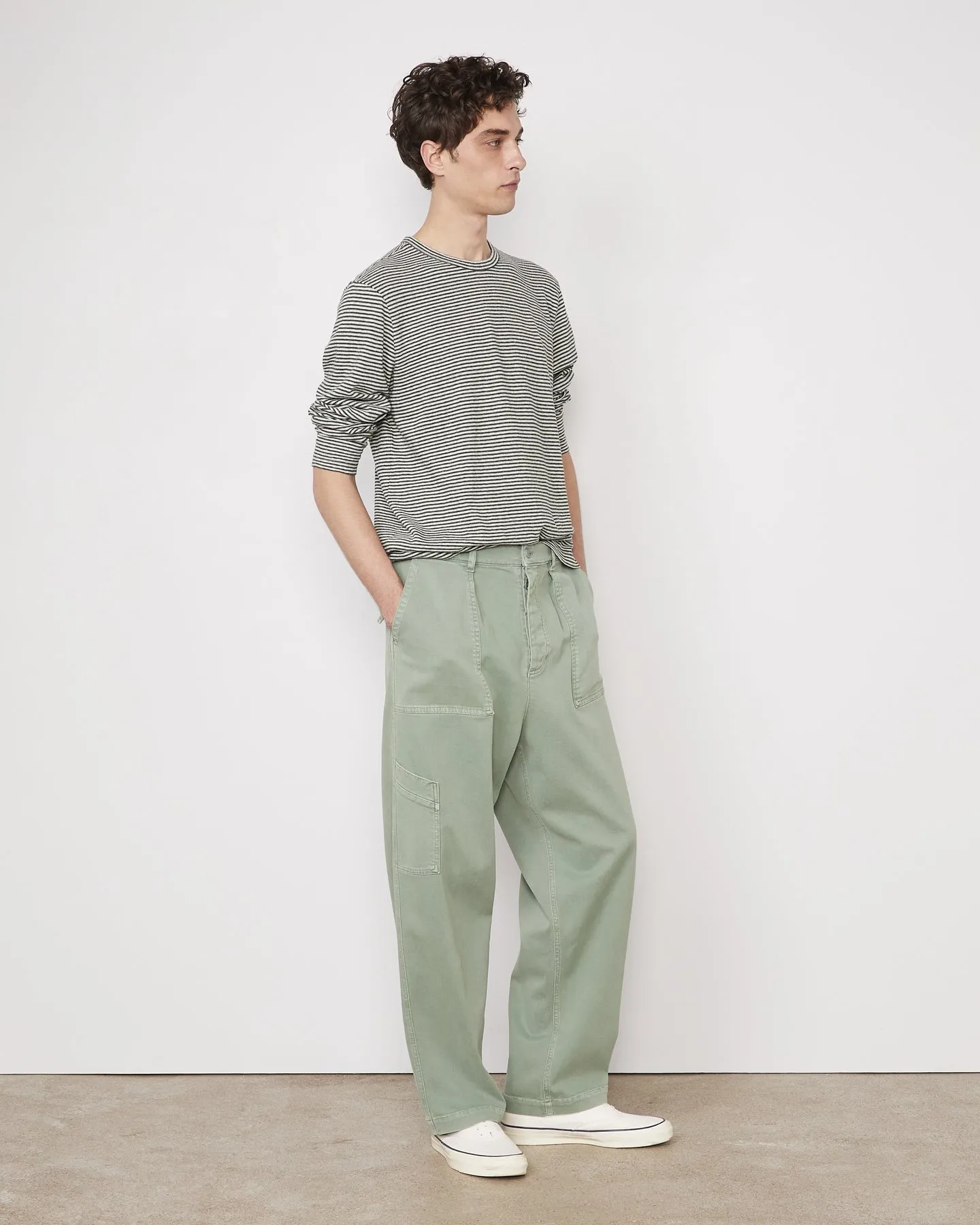 LS Tee Multico Stripe CO Linen sold by Curio
