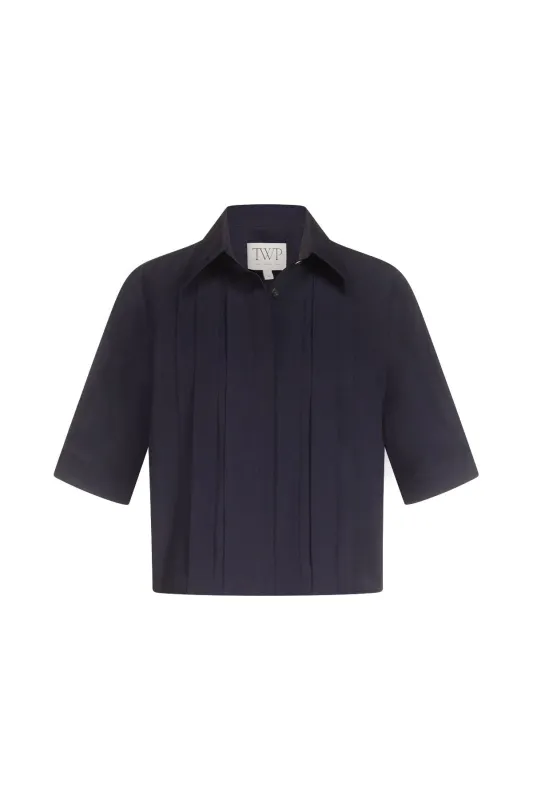 Short Lived Placket W Cherry Pleats Midnight made by Curio