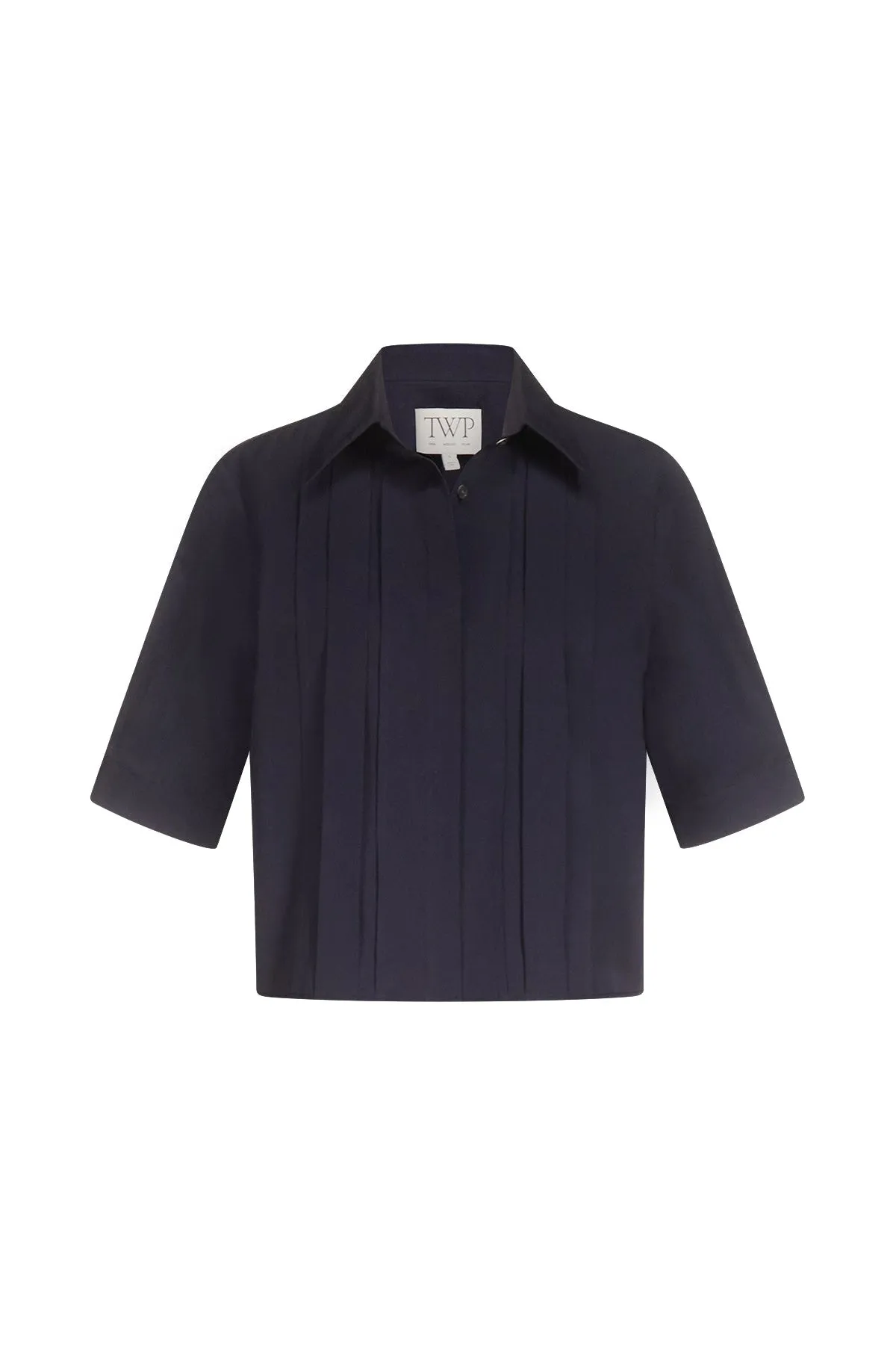 Short Lived Placket W Cherry Pleats Midnight sold by Curio