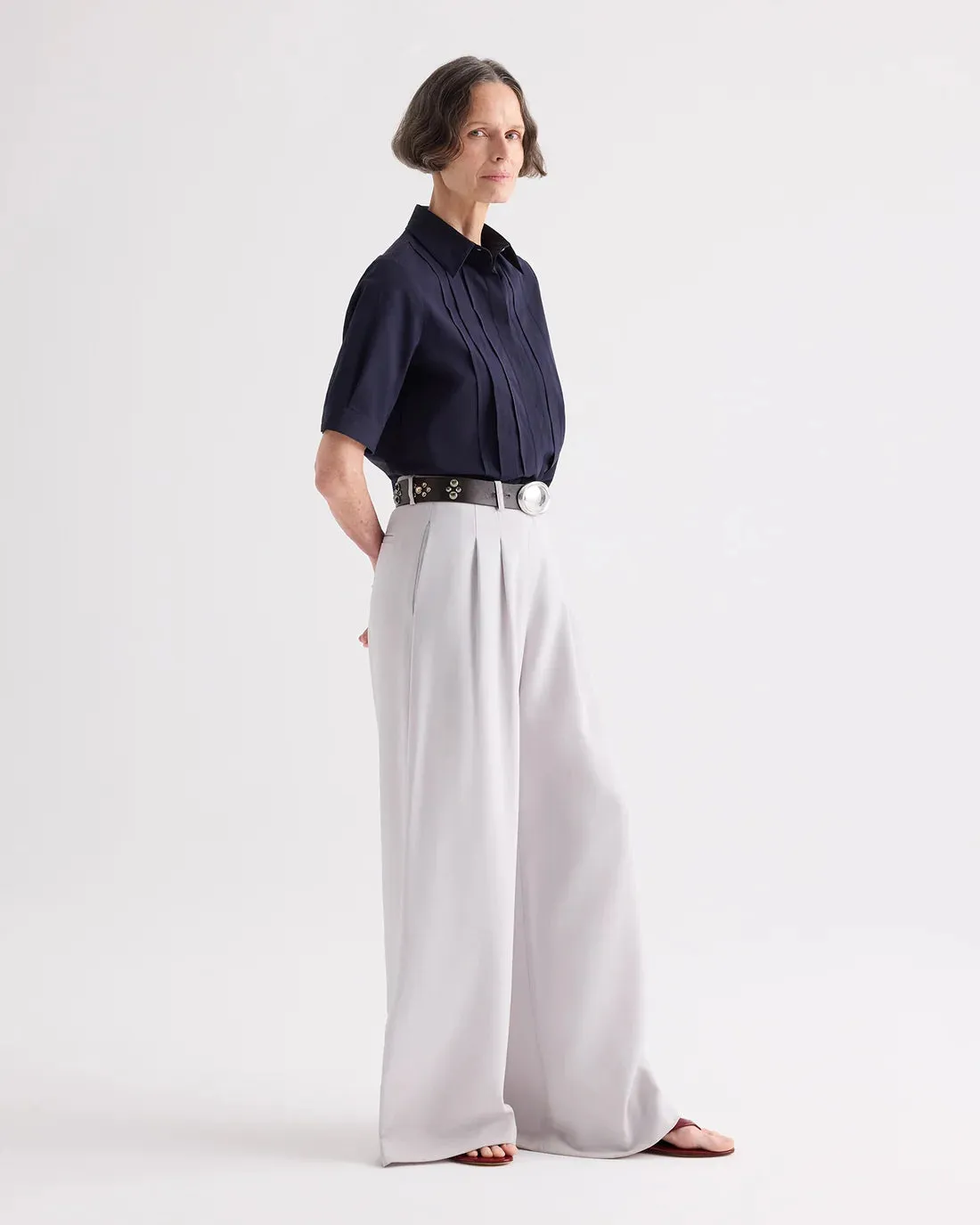 Short Lived Placket W Cherry Pleats Midnight sold by Curio product image thumbnail 4