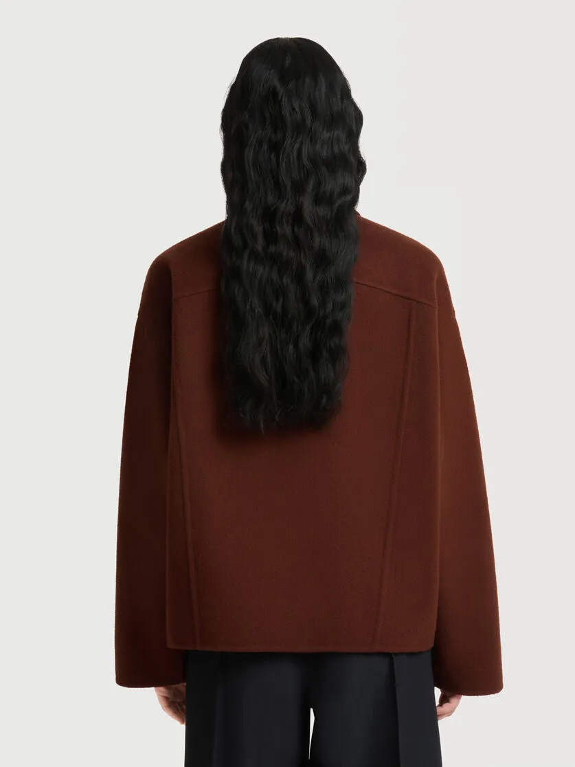 Brown Wool-Cashmere Jacket sold by Curio product image thumbnail 4