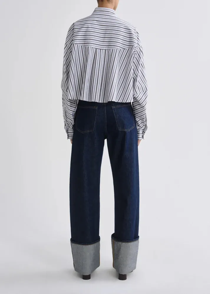 Agnes Shirt In Meyer Stripe Bracken/Blue sold by Curio product image thumbnail 2