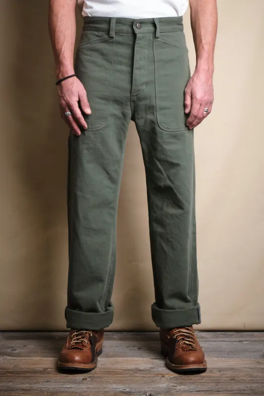 Vagabond Pant Olive made by Freenote Cloth